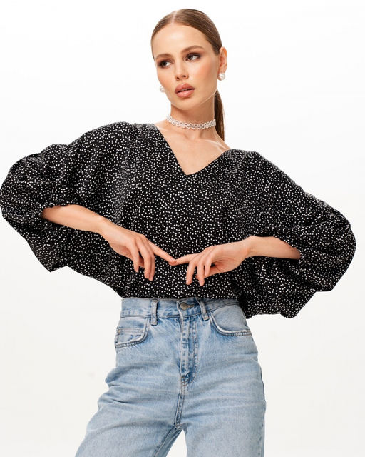 Блузка шёлковая с цельнокроеным рукавом 17.6.9 - Elena sorti фото 8