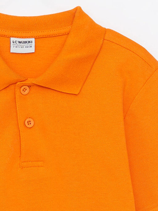 Polo Yaka Basic K?sa Kollu Pamuklu Erkek ?ocuk Ti??rt - Waikiki фото 3