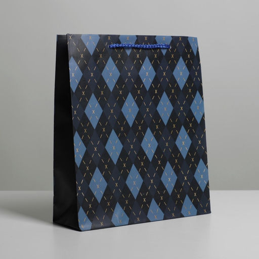 Цена за 2 шт. Пакет подарочный ламинированный, упаковка, «Клетка», ML 21 х 25 х 8 см