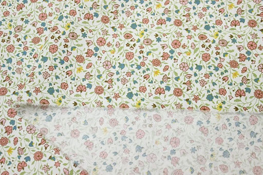 Импорт. хлопок Летний каприз цв.сливочный пломбир, ш.1.45м, хлопок-100%, 105гр/м.кв - Купава фото 6