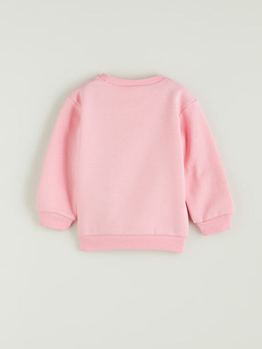 Bisiklet Yaka Bask?l? K?z ?ocuk Sweatshirt