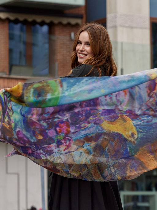 Платок жен. виск+шерсть 130х130 LG33-944-11