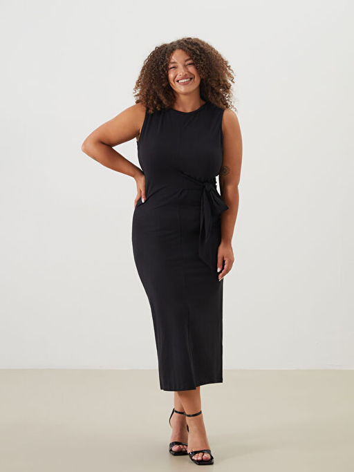 Bisiklet Yaka Elbise