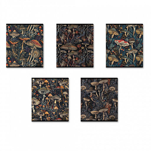 Цена за 5 шт. Тетрадь общая ученическая ErichKrause Darkwood, 96 листов, клетка, матовая ламинация_MIX-PACK  фото 2
