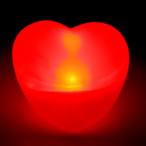 Цена за 2 шт. Светильник светодиодный "Сердечко", красное свечение