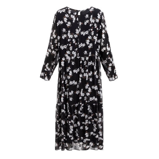 Платье женское миди MIST plus-size, чёрное-белое, размер 54