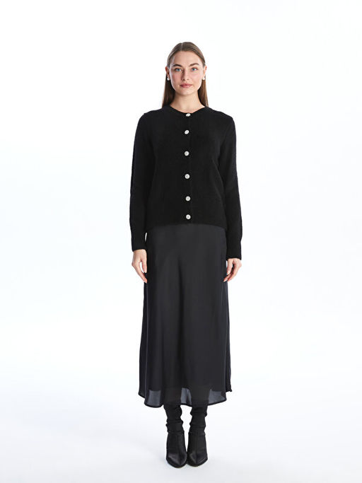 Bisiklet Yaka D?z Uzun Kollu Kad?n Triko H?rka