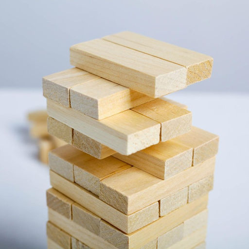 Падающая башня «Берёзка», 54 бруска, 18.5×6.5 см