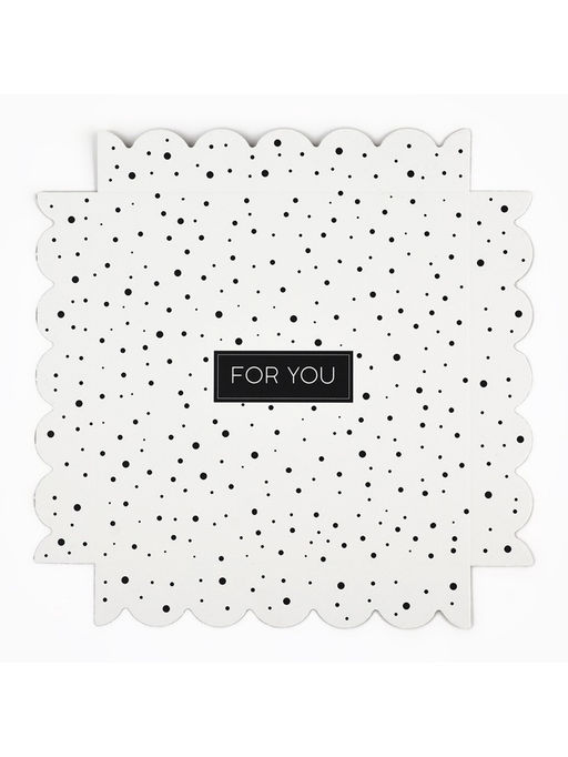 Цена за 5 шт. Коробка кондитерская, сундук, упаковка, For you, 16×16×18 см