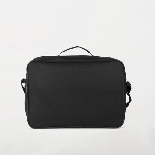 Сумка мужская Luris, 2 отдела на молнии, 2 наружных кармана, 40×16×28 см, чёрная