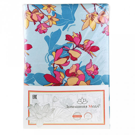 "Аромат магнолии" Скатерть рогожка 240х145см, 191г/м2, хлопок 100%, "Домашняя мода" (Россия)