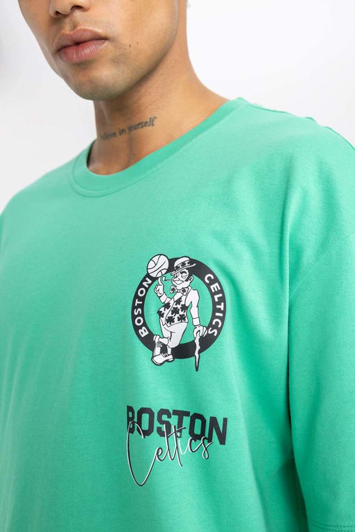 DeFactoFit NBA Boston Celtics Oversize-футболка с круглым вырезом и короткими рукавами  фото 6