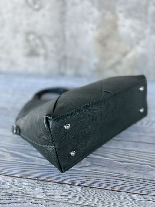 Женская сумка из эко кожи 0025 Темно-Зеленый - Sergio valentini фото 5