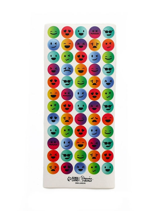 Цена за 2 шт. Наклейки детские оценки «Эмоции», 7×16 см, 10 листов
