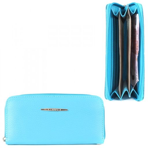 Портмоне женское Premier-S-40 н/к, 3 отд, 9 карм, голубой флотер (324) 208444