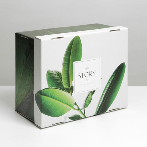 Коробка складная Листья, 31,2 х 25,6 х 16,1 см - Дарите счастье фото 2