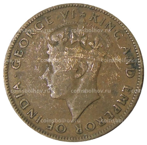 Монета 1 цент 1944 года Британский Гондурас