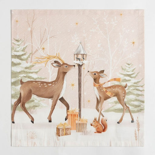 Салфетки сервировочные на стол «Этель» Christmas snowman, 40×40 см - 4 шт., саржа