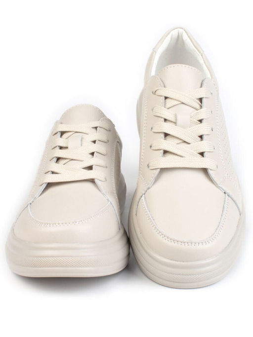 05-PDE32-2 BEIGE Кроссовки женские (натуральная кожа)