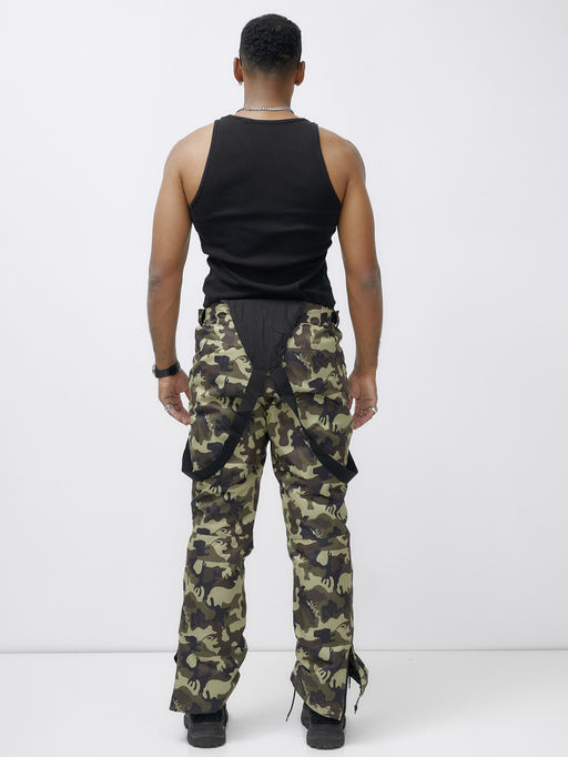 Полукомбинезон утепленный мужской зимний горнолыжный коричневого цвета 2405K - Mtforce фото 4