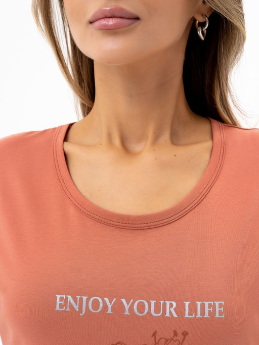 Туника хлопок 100%,терракотовая