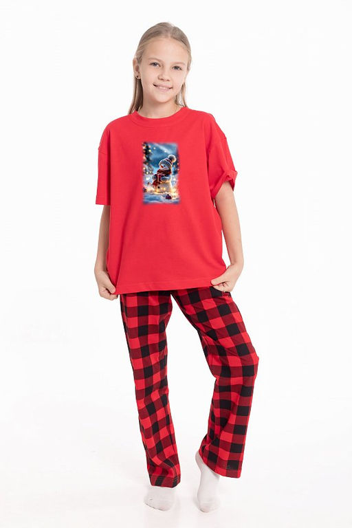 Футболка М225120Пк красный - Елена фото 2