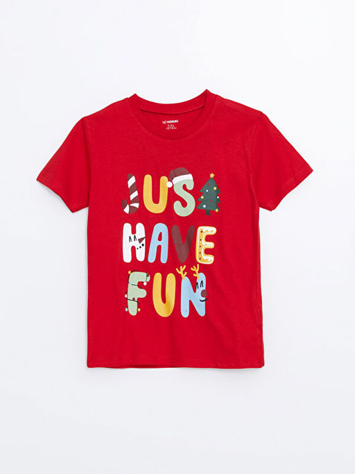 Bisiklet Yaka Bask?l? Erkek Bebek Ti??rt