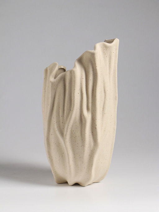 Ваза «Джалис», 22.5×12 см, керамика, бежевая