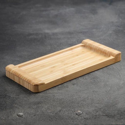 Блюдо для подачи Striata, 28×13 см, бамбук, бежевое