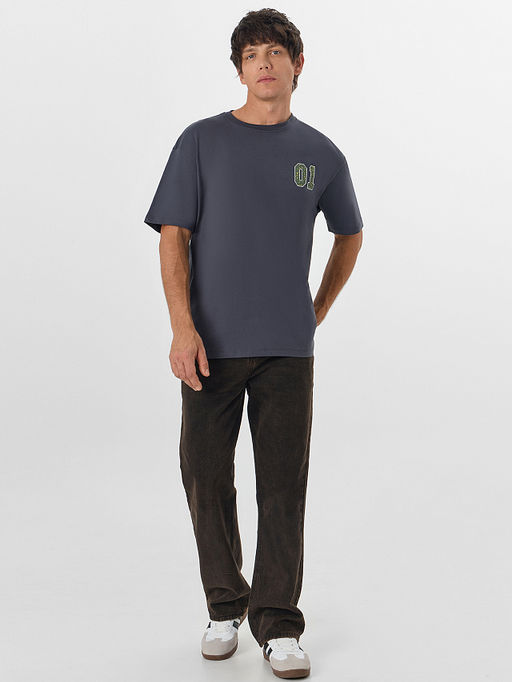 Футболка мужская серая с надписью