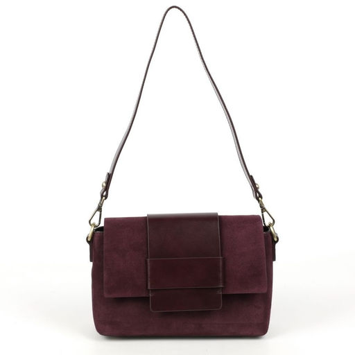 Женская сумка через плечо из кожи и замши 0163-17 - Cidirro фото 2