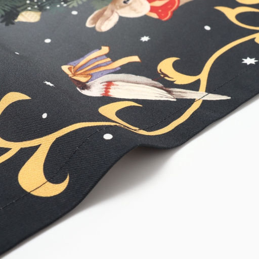 Набор салфеток сервировочных «Этель» Fairy tale, 4 шт., чёрные, 40×40 см