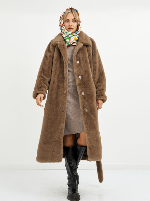 Шуба женская с поясом - Glenfield фото 3