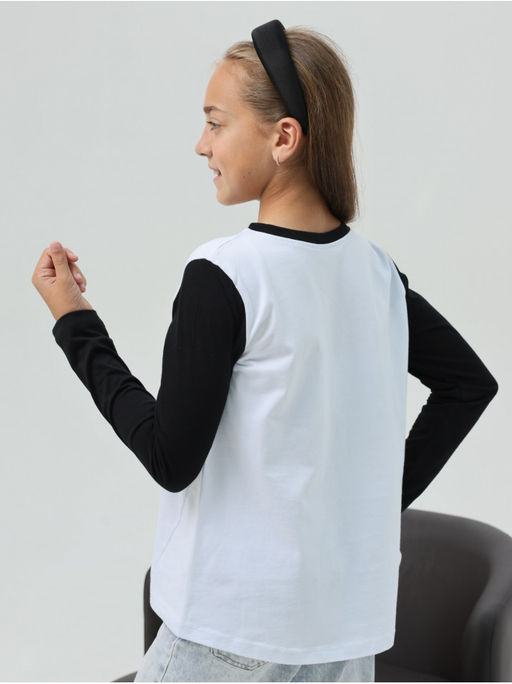 Лонгслив Корея Детский Чер-Бел - София фото 2