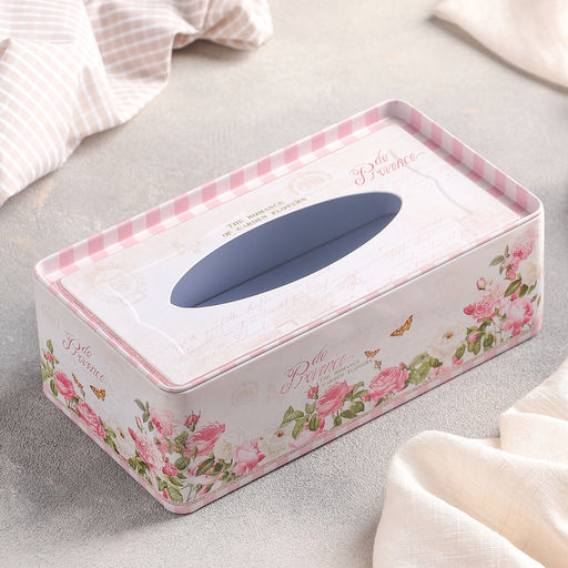 Подставка для салфеток «Прованс», 21.5×11.5×7.5 см, жесть, розовая