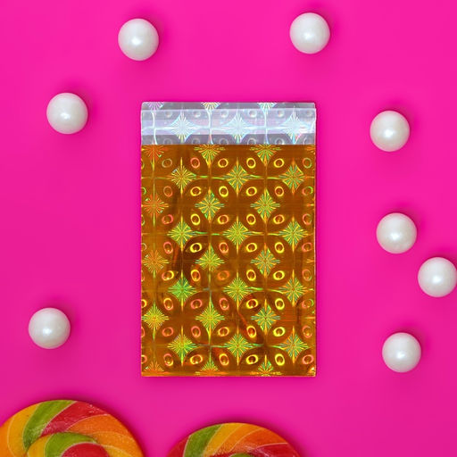 Цена за 50 шт. Пакет подарочный голографический с липкой лентой, «Шарм», 7.5×12+2 см, МИКС