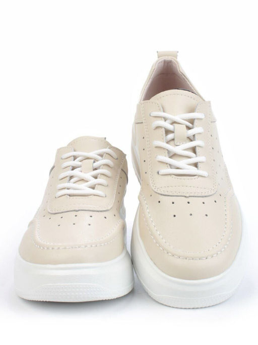 05-PDD188-1 BEIGE Кроссовки женские (натуральная кожа)