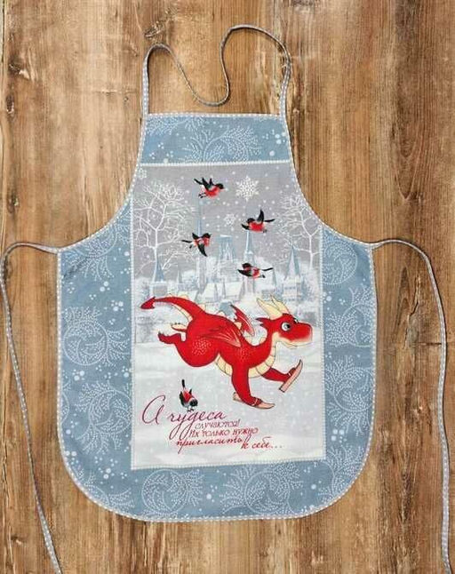 Фартук Сказочный дракон рогожка хлопок 100% - Лен поволжья фото 2