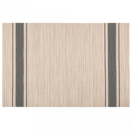 Салфетка под горячее (термосалфетка) Саржа 45,5х30см, бежевый, черные полосы (Китай)