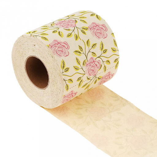 Туалетная бумага из бамбукового волокна Розы 3-х слойная, текстурированная, с перфорацией 10х10см, в п/э пленке 10х10х10см, т.м.Домашняя Мода (Китай)  фото 3