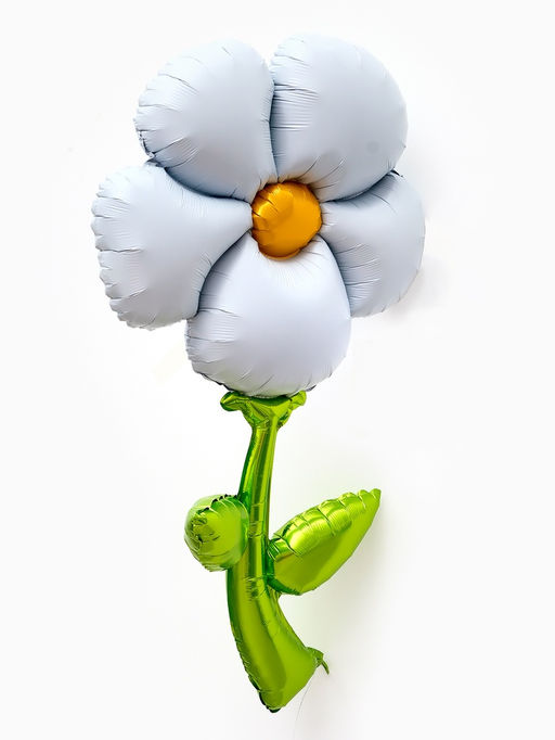 Воздушный шар фольгированный 43" «Белая ромашка», под воздух