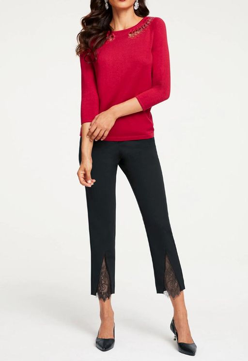 Пуловер, красный - Patrizia dini фото 5