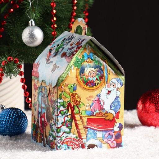 Цена за 5 шт. Подарочная коробка Отдых, домик, 12 х 12 х 19 см - Simaland фото 3