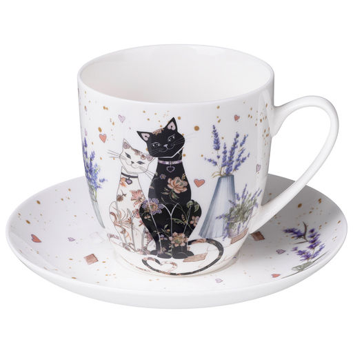 ЧАЙНАЯ ПАРА LEFARD ЛАВАНДОВЫЕ КОТЫ 350 МЛ (КОР=24НАБ.)