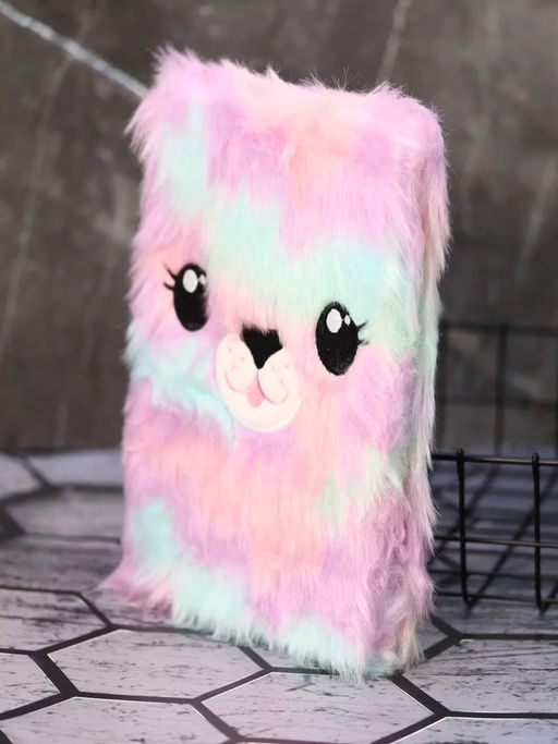 Блокнот плюшевый "Rainbow lama", 21,5х15 см, плотность 80 гр.