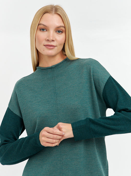 джемпер женский из шерсти с удлиненной спинкой - Glenfield фото 6