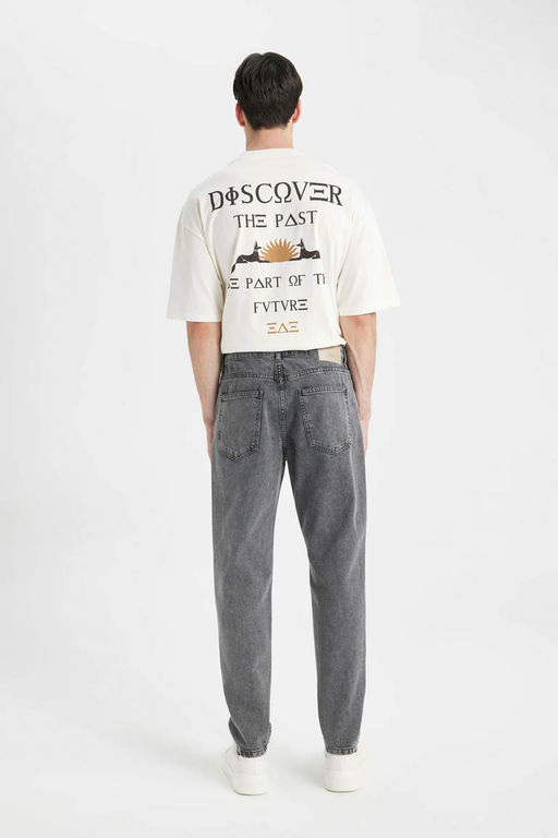 Обычный зауженный крой Джинсовые брюки нормальной формы с нормальной талией и нормальными штанинами - Defacto фото 7