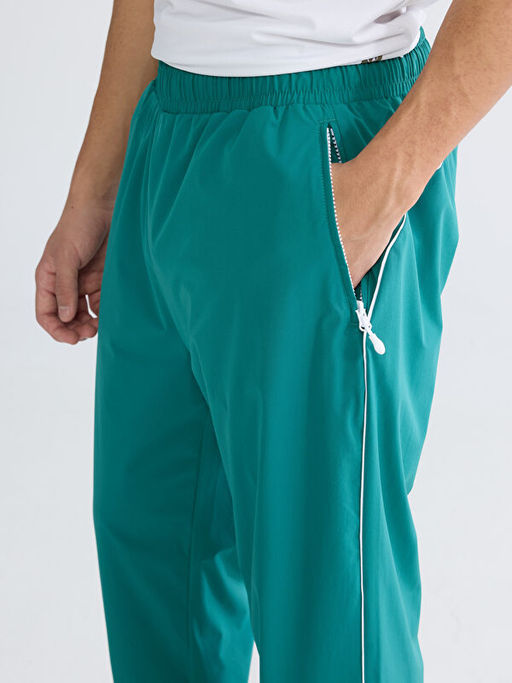 Loose Fit ?eritli Erkek Jogger E?ofman Alt?