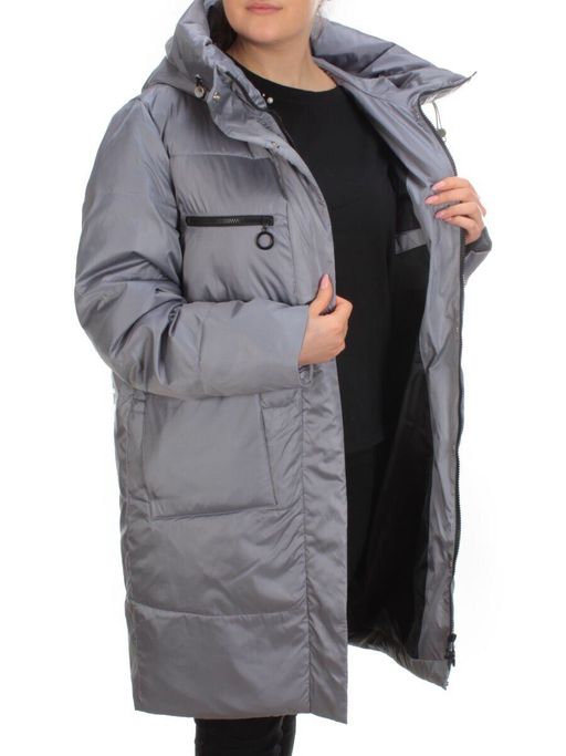 S21122 GRAY Куртка зимняя женская облегченная Y SILK TREE - Fashion фото 6