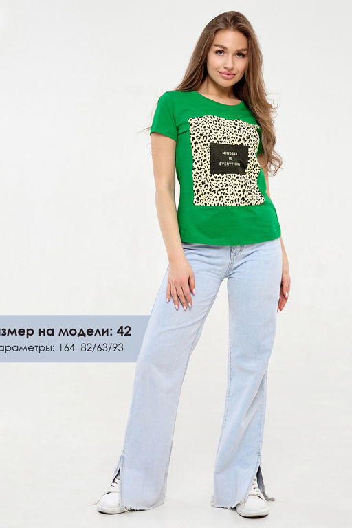 Футболка с леопардовым принтом ЛЕОWSP